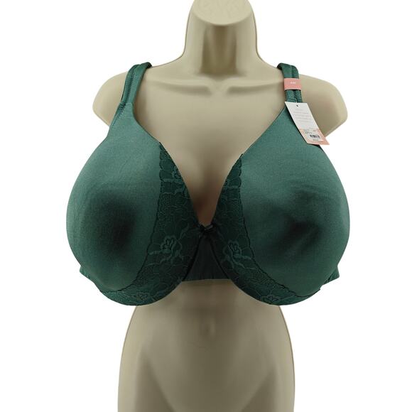 Lane Bryant Cacique Lightly Lined Full Coverage Green 44H - Picture 1 of 4